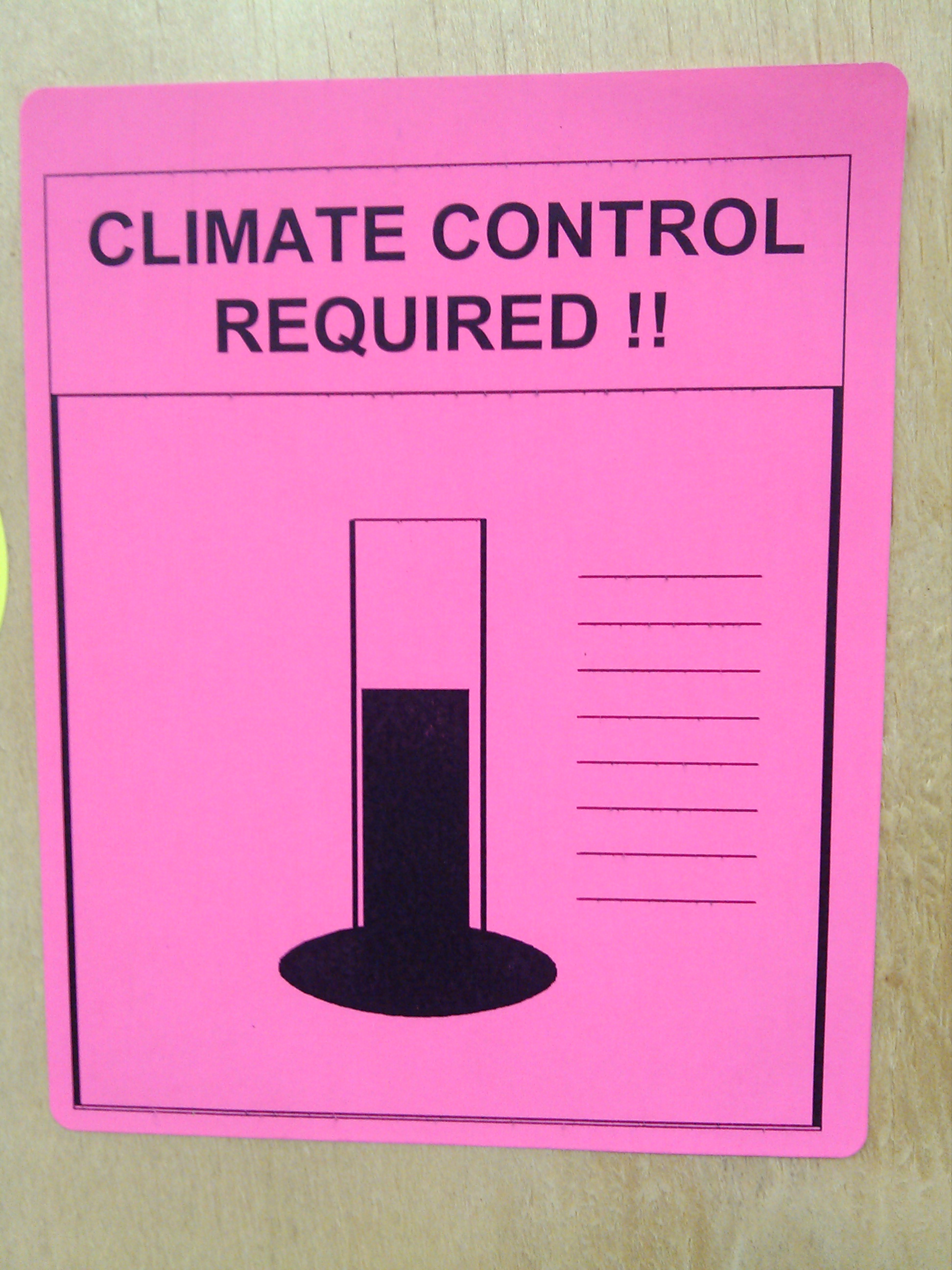 Climate monitored signage